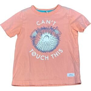 Joules T's Toddler Shirt Size 5 Can't Touch This Puffer Fish Short Sleeve Tee